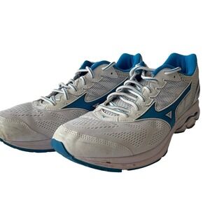 Mizuno Wave Rider 17 Men's Running Shoes White Blue Athletic Sneakers Size 10.5